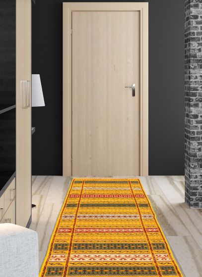 Turkish Ottoman Kashkoli 2'4" x 9'8" Flat-Weave Wool Tapestry Kilim 