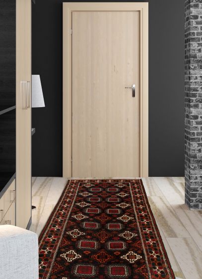 Persian Style 4'2" x 9'3" Hand-knotted Wool Rug 