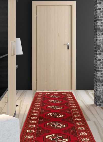 Turkmenistan Turkman 2'0" x 6'5" Hand-knotted Wool Rug 