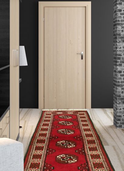 Turkmenistan Turkman 2'1" x 6'3" Hand-knotted Wool Rug 