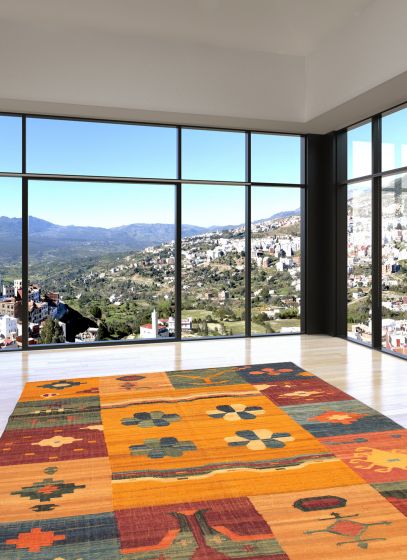 Turkish Sundance 10'2" x 12'7" Flat-Weave Wool Kilim 