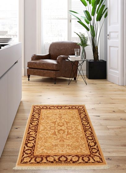 Pakistani Peshawar Oushak 4'1" x 6'2" Hand-knotted Wool Rug 