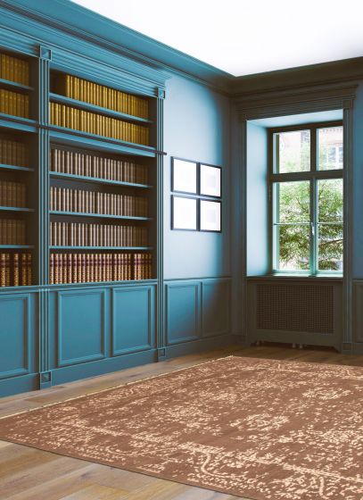 Indian La Seda 6'8" x 9'1" Hand-knotted Silk, Wool Rug 