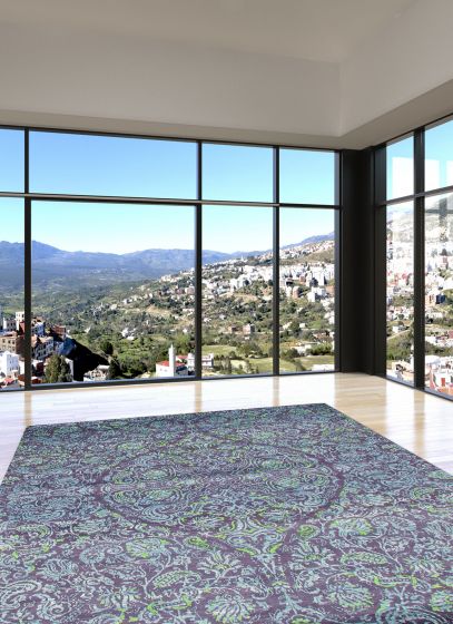 Pakistani Lahore Finest Collection 8'0" x 9'8" Hand-knotted Wool Rug 