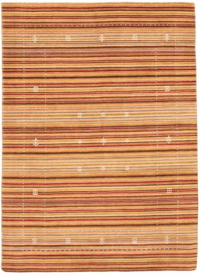Indo Gabbeh 5'6" x 7'7" Hand Loomed Wool Rug 