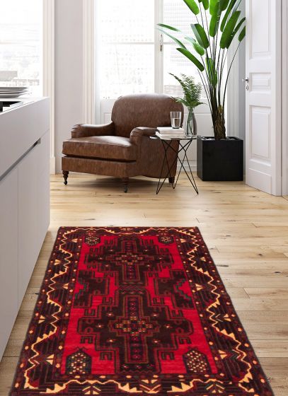 Afghan Teimani 2'10" x 5'1" Hand-knotted Wool Rug 