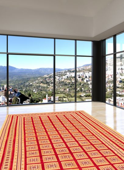 Afghan Tajik Caucasian 6'8" x 9'2" Hand-knotted Wool Rug 