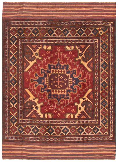 Afghan Tajik Caucasian 6'3" x 8'8" Hand-knotted Wool Rug 