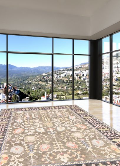 Indian Heritage 7'8" x 10'2" Hand-knotted Silk, Wool Rug 