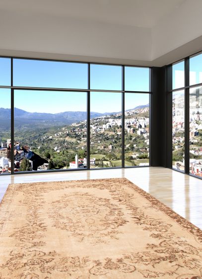 Turkish Antalya Vintage 7'0" x 10'0" Hand-knotted Wool Rug 