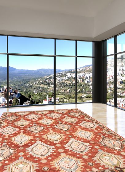 Indian Jules Serapi 7'11" x 9'11" Hand-knotted Wool Rug 