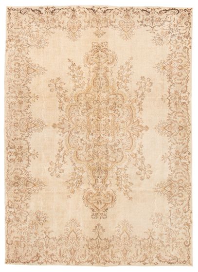 Turkish Antalya Vintage 7'3" x 10'4" Hand-knotted Wool Rug 