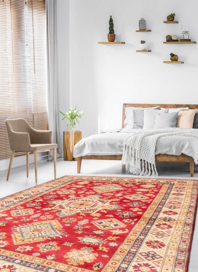 Afghan Finest Ghazni 6'6" x 9'9" Hand-knotted Wool Rug 