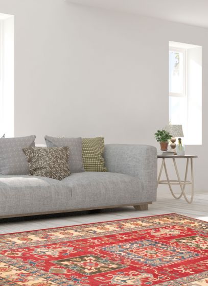 Afghan Finest Ghazni 6'8" x 9'9" Hand-knotted Wool Rug 
