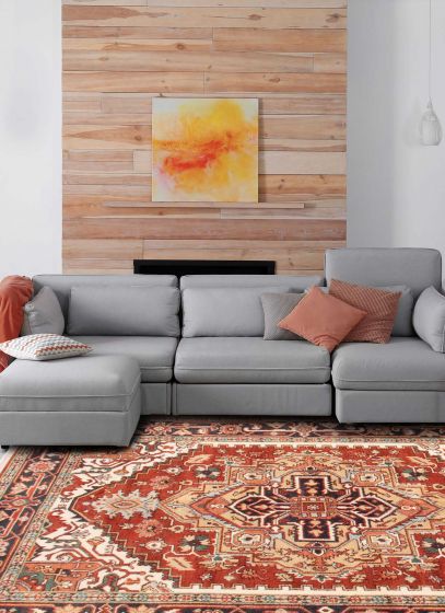 Indian Serapi Heritage 5'9" x 8'8" Hand-knotted Wool Rug 