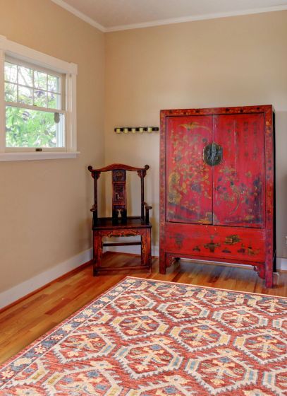Indian Jules Serapi 5'11" x 8'11" Hand-knotted Wool Rug 
