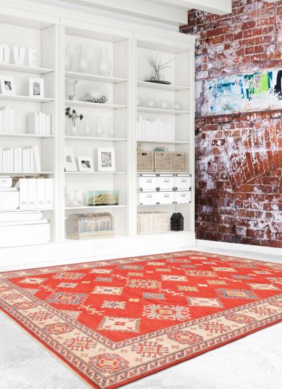 Afghan Finest Ghazni 8'4" x 11'11" Hand-knotted Wool Rug 