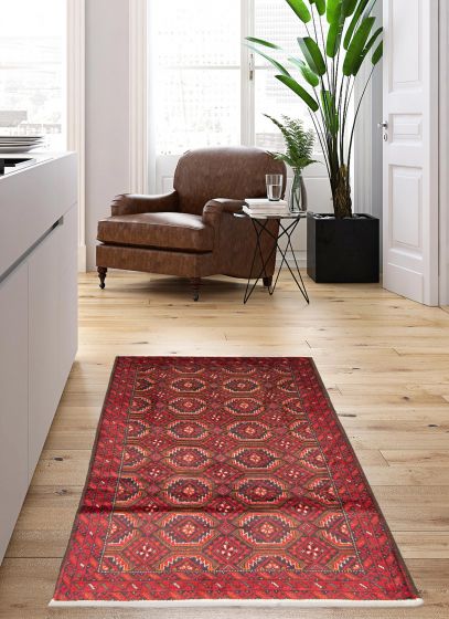 Afghan Royal Baluch 2'9" x 4'11" Hand-knotted Wool Rug 