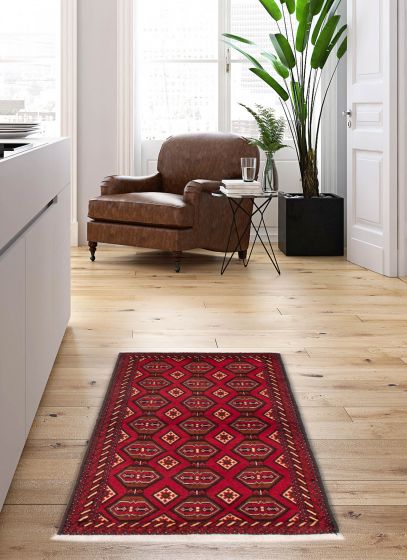 Afghan Royal Baluch 3'2" x 5'7" Hand-knotted Wool Rug 
