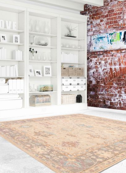 Pakistani Modern Oushak 8'5" x 9'9" Hand-knotted Wool Rug 