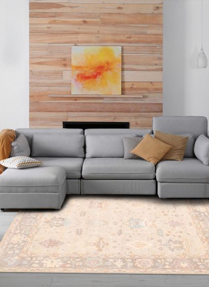 Pakistani Modern Oushak 8'2" x 9'9" Hand-knotted Wool Rug 