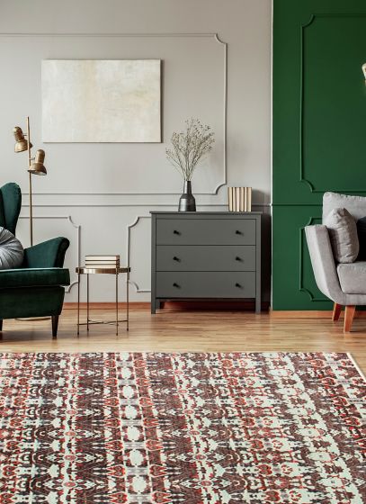 Indian Mystique 8'0" x 10'0" Hand-knotted Wool Rug 