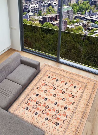 Turkish Antalya Vintage 8'11" x 11'6" Hand-knotted Wool Rug 