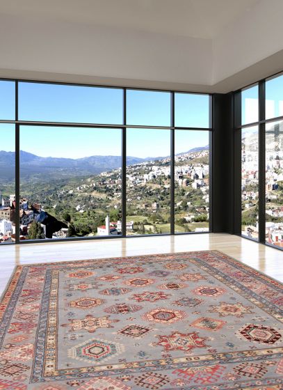 Afghan Uzbek Ghazni 6'8" x 9'9" Hand-knotted Wool Rug 