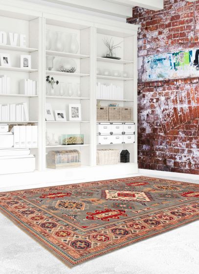 Afghan Uzbek Ghazni 6'5" x 10'4" Hand-knotted Wool Rug 