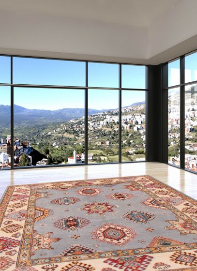 Afghan Uzbek Ghazni 4'11" x 6'5" Hand-knotted Wool Rug 