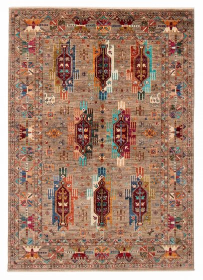 Pakistani Modern Ersari 5'10" x 8'2" Hand-knotted Wool Rug 