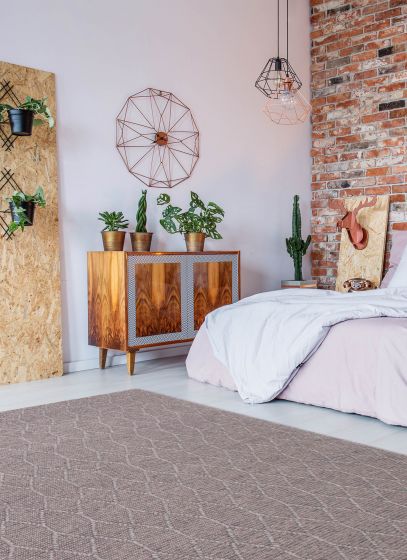 Indian Sienna 6'1" x 9'1" Braid weave Wool Rug 