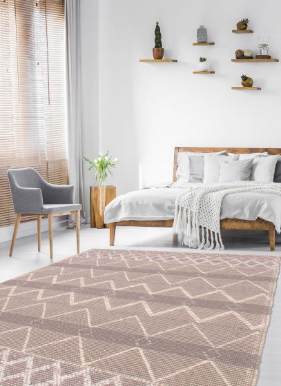Indian Sienna 6'0" x 9'4" Braid weave Wool Rug 