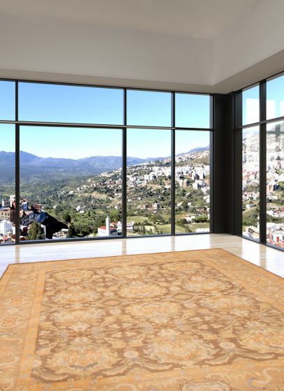 Indian Finest Agra Jaipur 7'9" x 9'9" Hand-knotted Wool Rug 