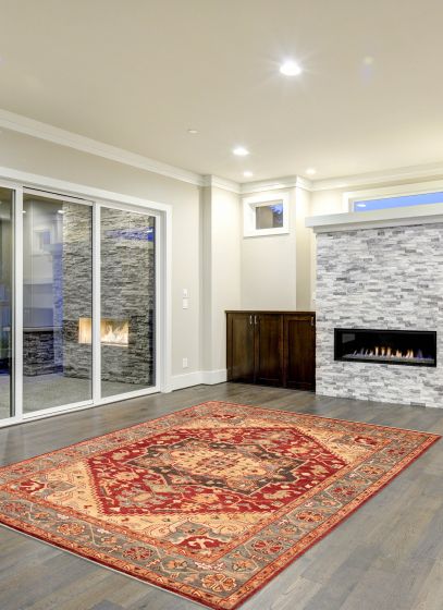 Indian Jules Serapi 8'10" x 12'1" Hand-knotted Wool Rug 