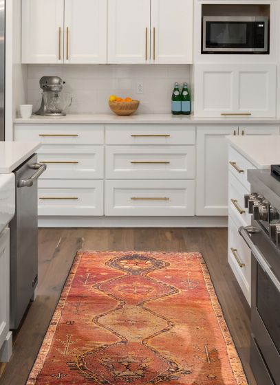 Persian Style 3'9" x 10'4" Hand-knotted Wool Runner Rug 
