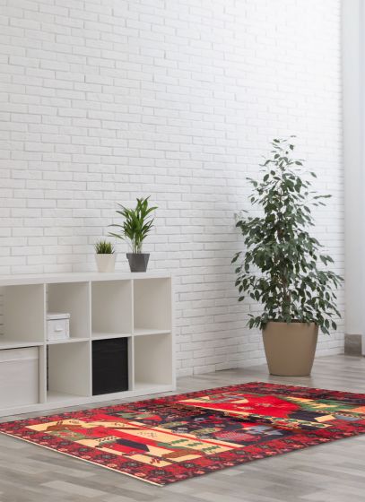 Tapis rizbaft 3'4" x 5'10" en laine