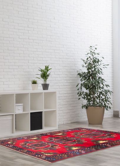 Tapis teimani 3'5" x 6'2" en laine