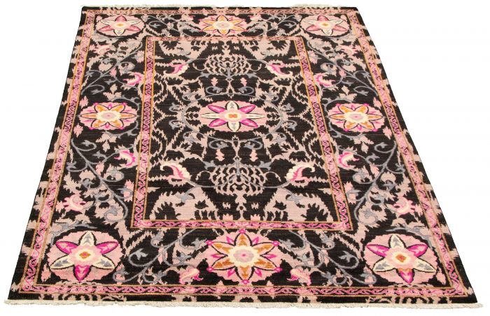 Pakistani Lahore Finest Collection 6'1" x 8'6" Hand-knotted Wool Rug 