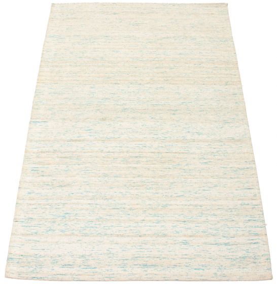 Indian Collage 5'1" x 8'1" Handmade Chenille Rug 