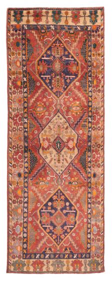 Persian Style 3'6" x 10'2" Hand-knotted Wool Runner Rug 