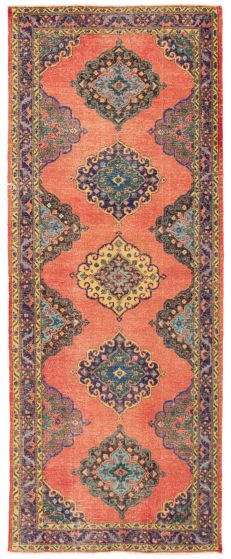 Turkish Anadol Vintage 4'11" x 12'8" Hand-knotted Wool Rug 