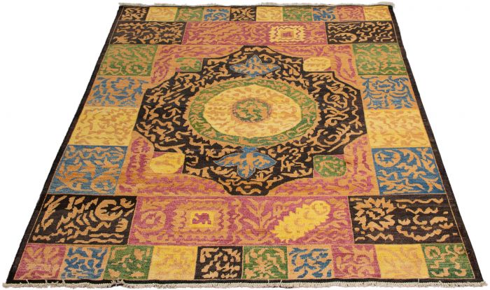 Indian Shalimar 9'4" x 11'9" Hand-knotted Wool Rug 