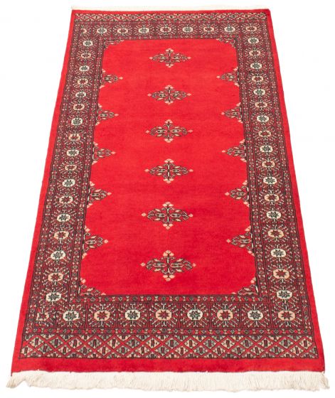 Pakistani Finest Peshawar Bokhara 3'1" x 4'11" Hand-knotted Wool Rug 