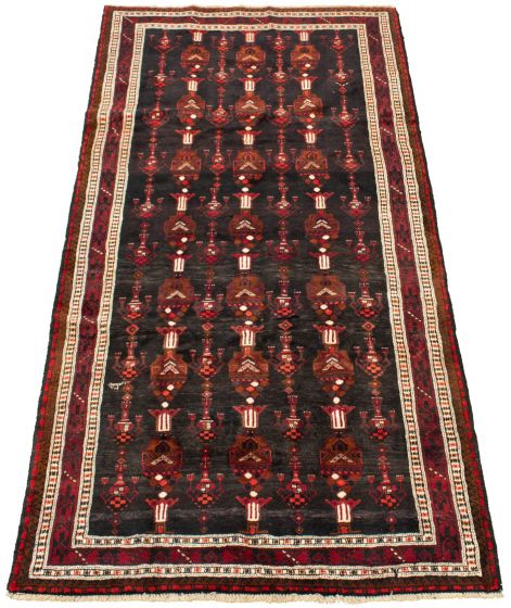 Persian Style 4'8" x 9'5" Hand-knotted Wool Rug 
