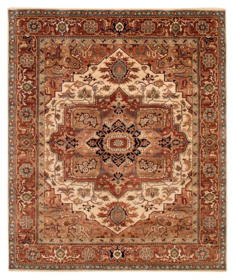 Indian Jules Sultane 7'10" x 9'8" Hand-knotted Wool Rug 