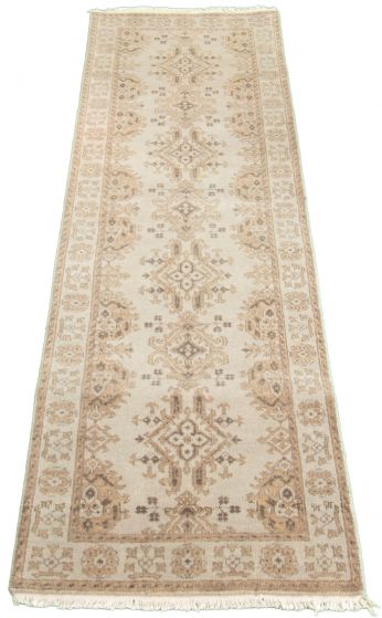 Indian Jamshidpour 2'8" x 9'0" Hand-knotted Wool Rug 