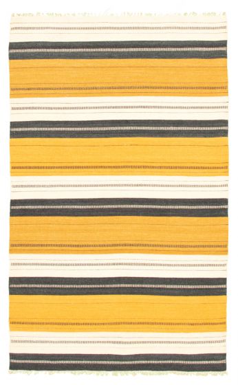 Turkish Ankara FW 5'0" x 8'1" Flat-Weave Wool Kilim 