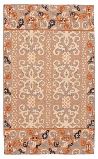 Indian Tamar I 3'4" x 5'6" Flat-Weave Wool Tapestry Kilim 