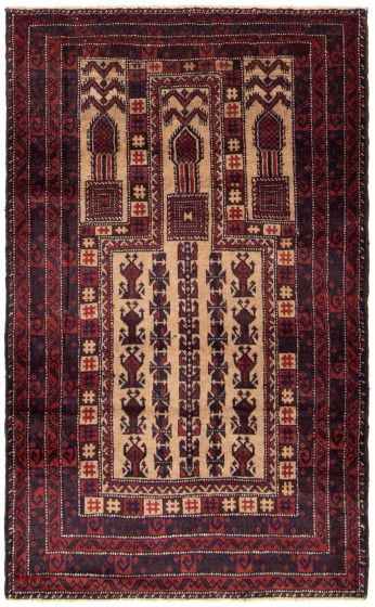 Afghan Teimani 2'11" x 4'11" Hand-knotted Wool Rug 